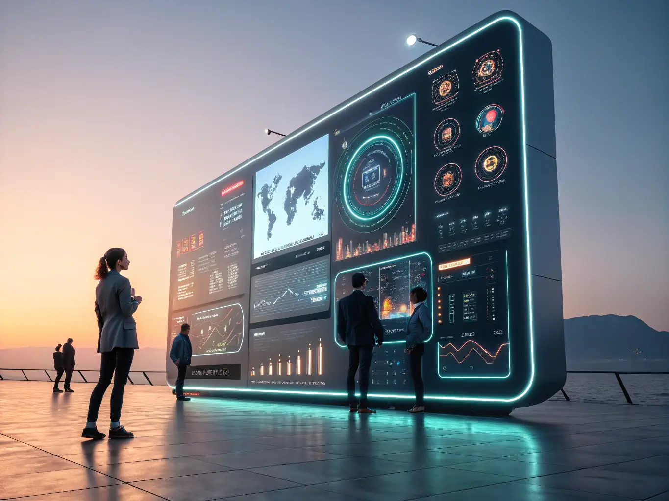 An image of a futuristic AI interface with data streams and digital elements symbolizing innovation, representing AI News and Trends.