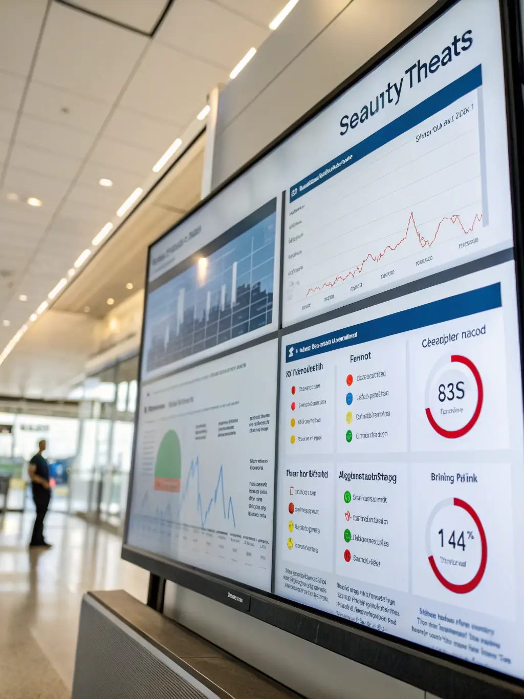 A visual representation of an AI-powered cybersecurity software detecting and neutralizing threats in real-time.